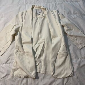 Bar III Ivory Open Front Jacket